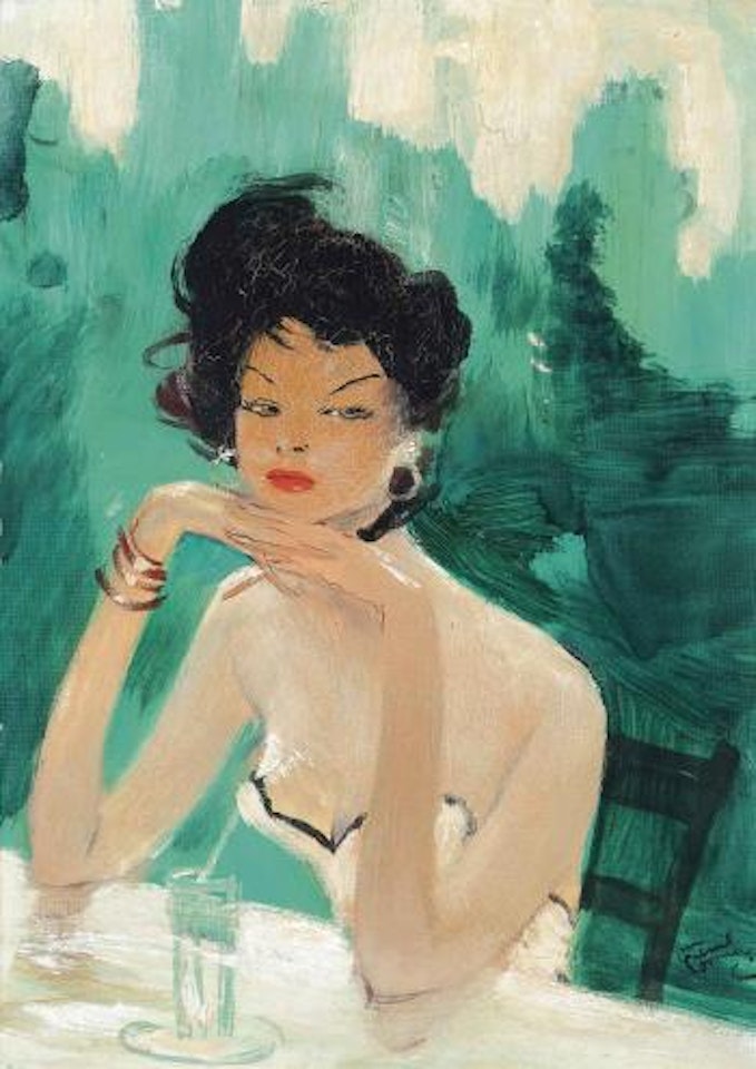 At the bar by Jean Gabriel Domergue