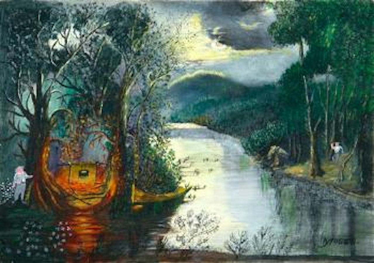 In the Camp by Grandma Moses