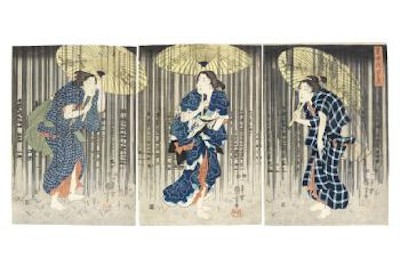 Shochu no yudachi [Sudden shower in the summer heat] by Utagawa Kuniyoshi