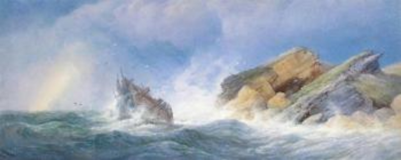 A wreck off the Gower coast by Edward Duncan