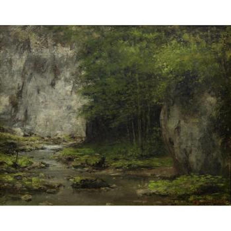 Woodland stream by Gustave Courbet
