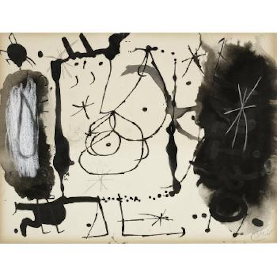 Personnages dans la nuit by Joan Miró