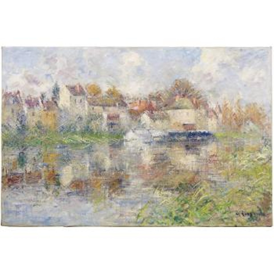 Village au bord de L'Eure by Gustave Loiseau