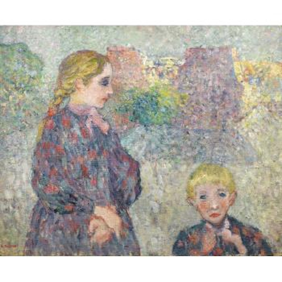 Deux enfants sur la place by Louis Valtat