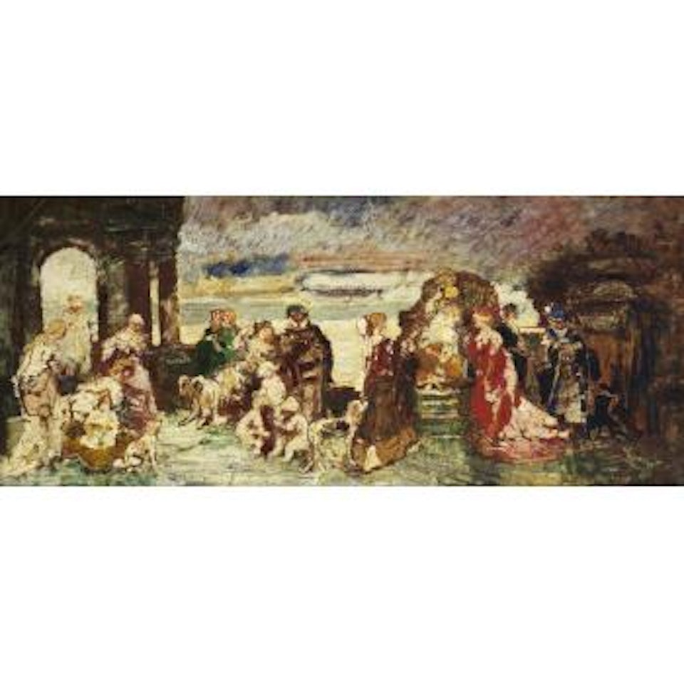 Fête sur les bords de l'Adriatique by Adolphe Monticelli