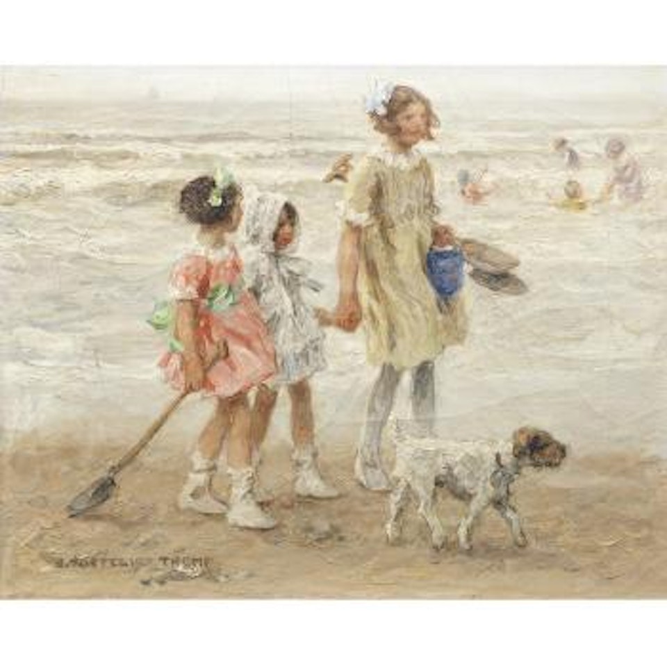 Children on the beach by Jan Zoetelief Tromp