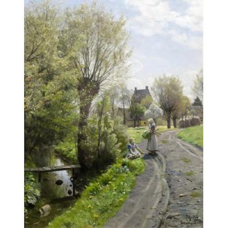 By the river, Brondbyvester by Peder Mork Monsted