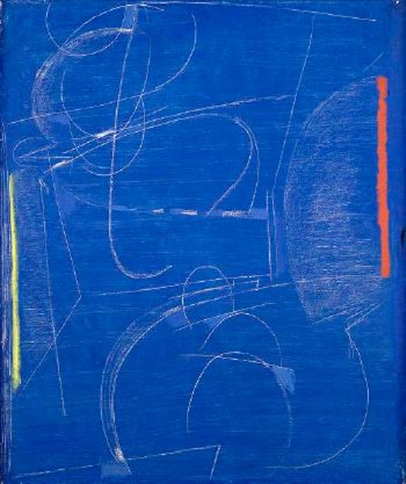 Komposition auf blau by Max Ackermann