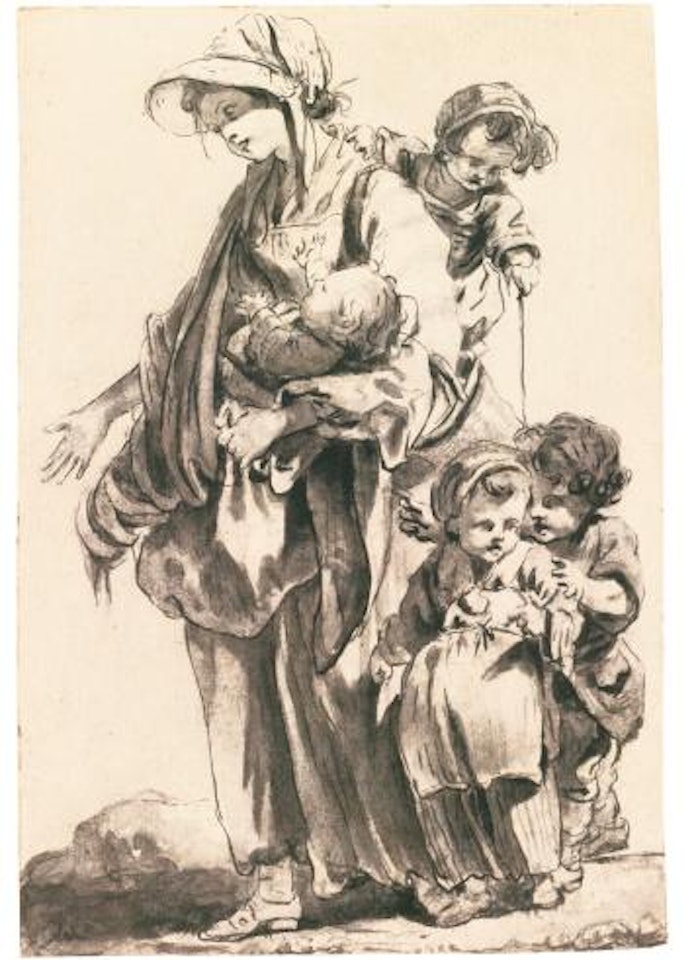 A mother and her children by Jean-Baptiste Greuze