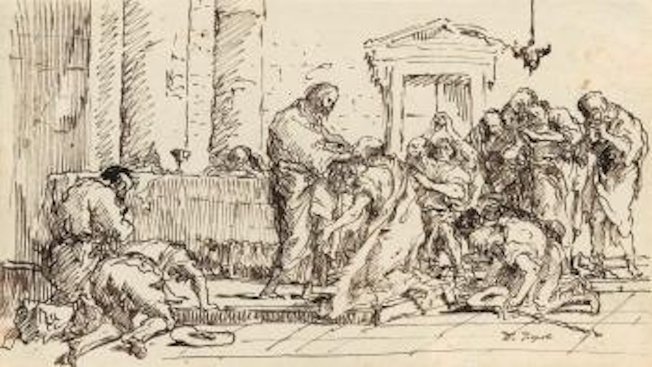 The institution of the Eucharist by Giovanni Domenico Tiepolo