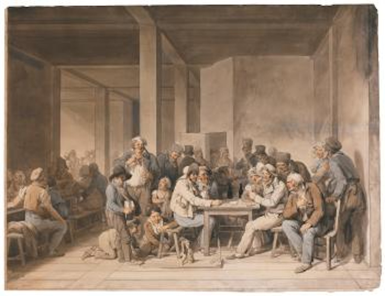 Un Cabaret À Paris En 1815 by Louis-Leopold Boilly