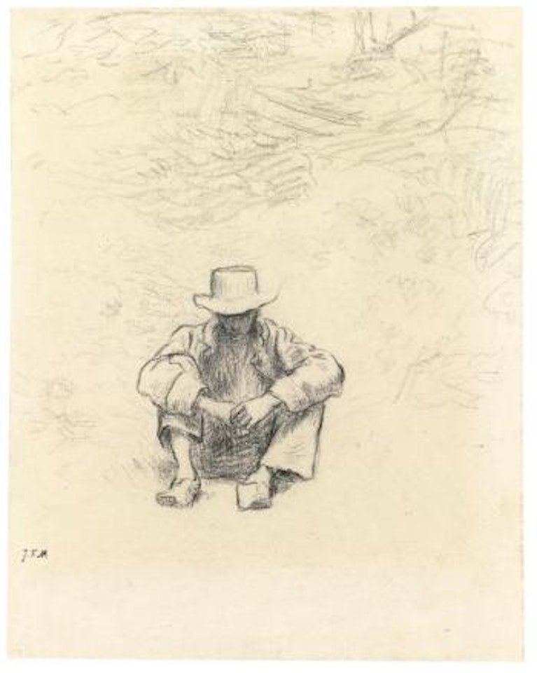 Seated Peasant by Jean-François Millet