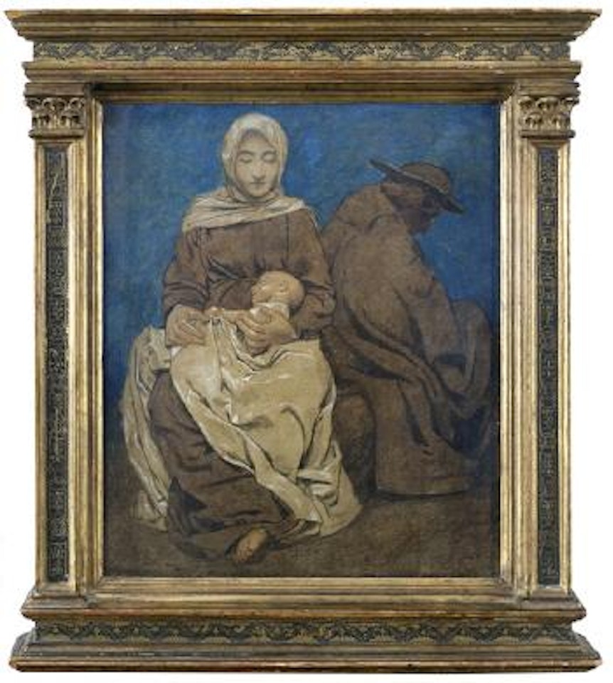 Die Heilige Familie bei der Ruhe auf der Flucht by Hans Thoma