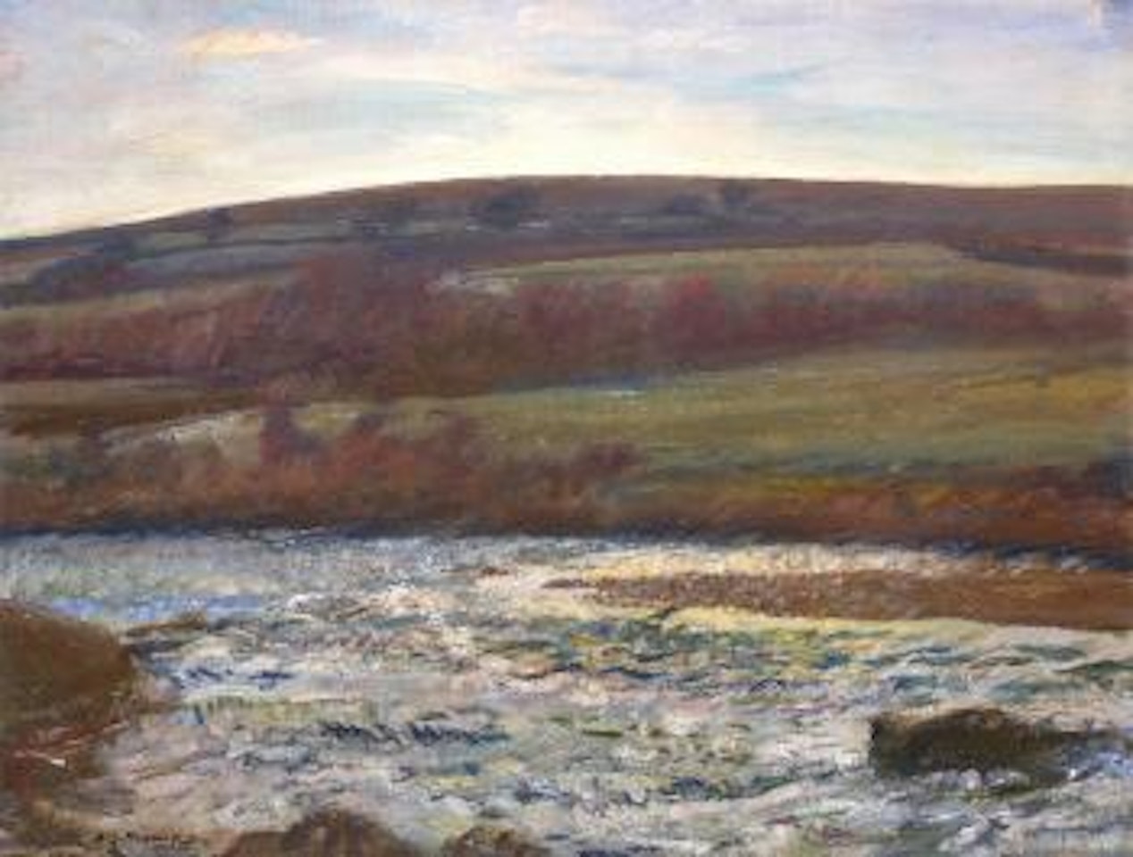Brightworthy Ford, Withypool, Exmoor by Alfred James Munnings