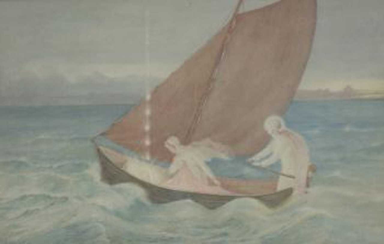 Christ asleep on the sea of Galilee by Simeon Solomon