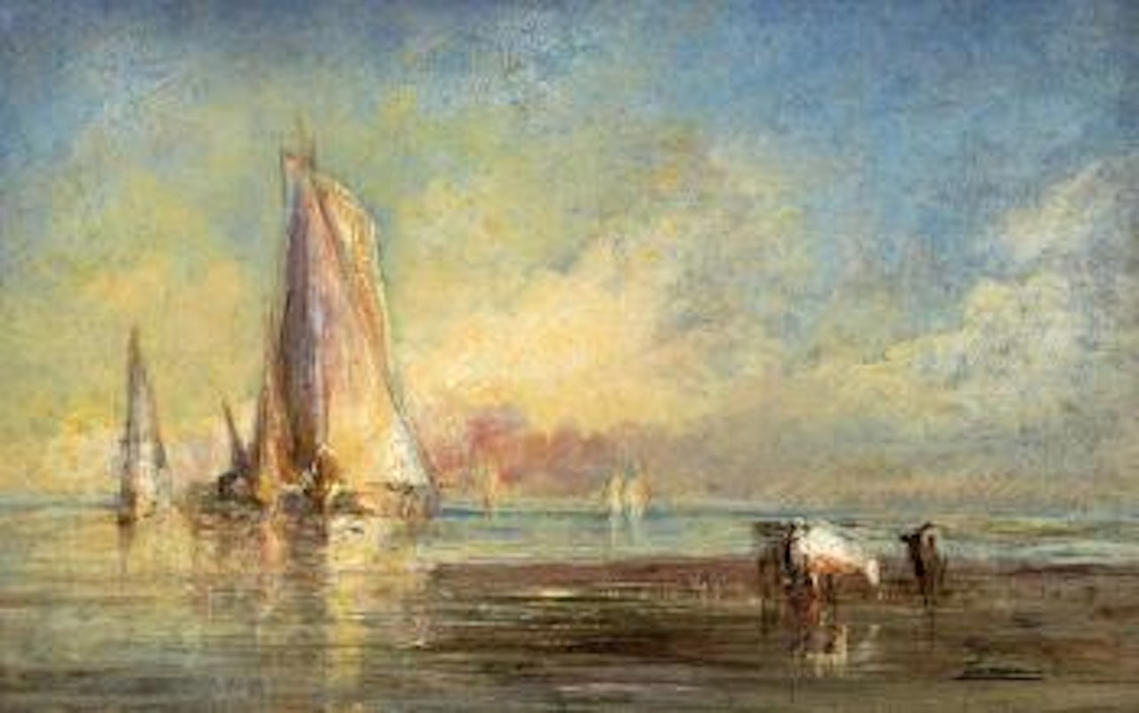 Voiliers et caîques devant Sainte Sophie (Sailors on the Bosporus before Istanbul) by Félix Ziem