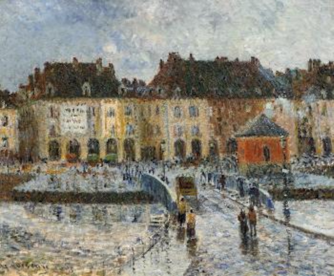 Le Port de la Poissonerie, Dieppe by Gustave Loiseau