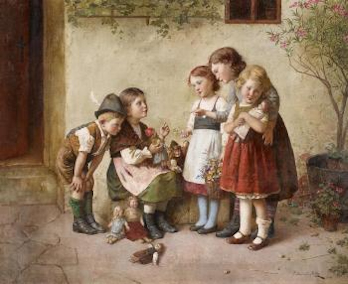 Playing Children by Edmund Adler