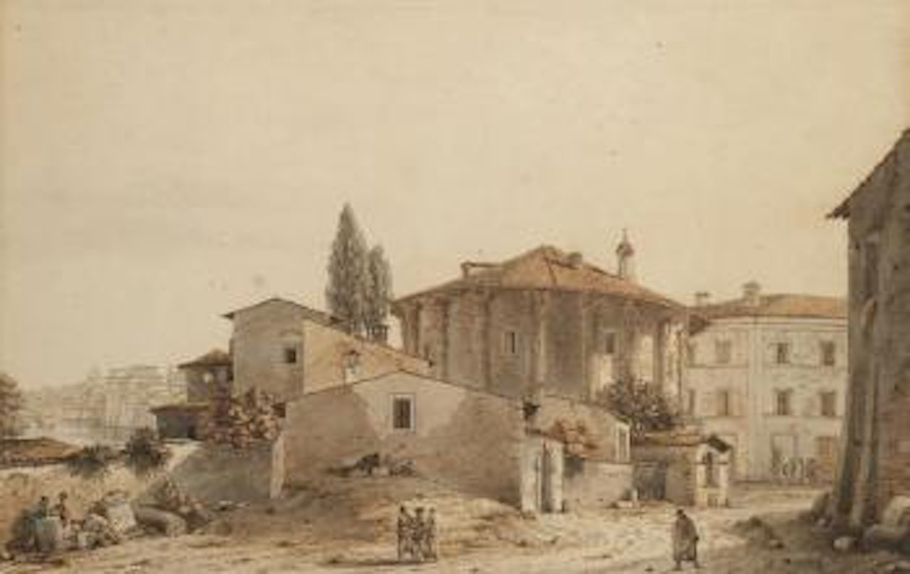Vue du temple de Vesta à Rome by Victor Jean Nicolle