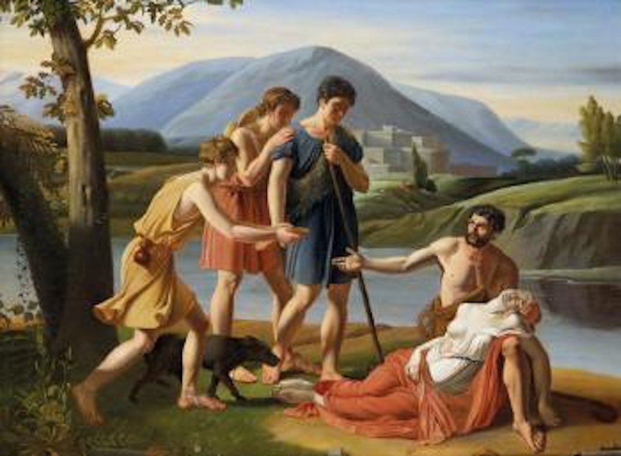 Zénobie trouvée par des bergers sur les bords de l'Araxe by French School