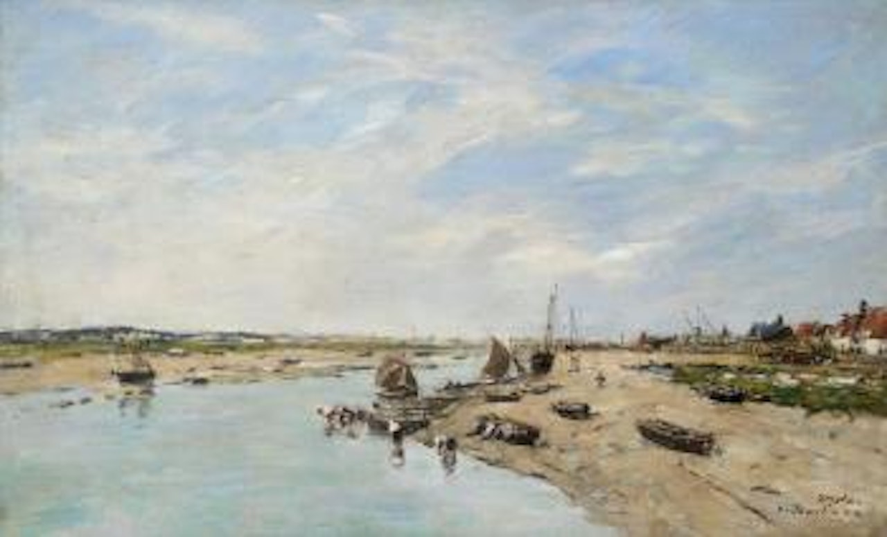 Etaples. La Canche. Marée Basse by Eugène Boudin