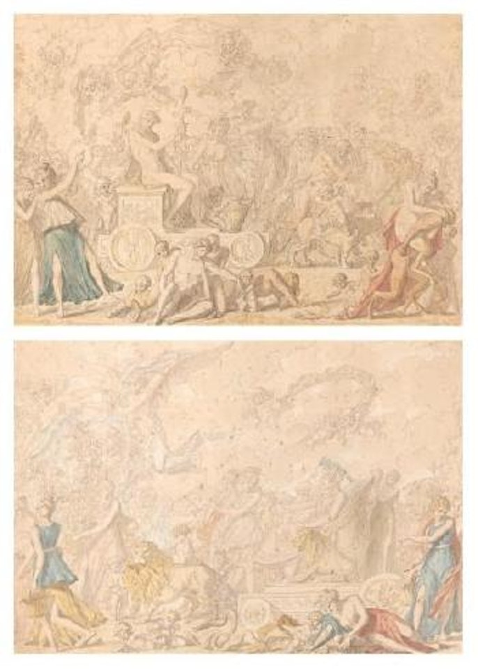 Le Triomphe de Bacchus - Le Triomphe de Flore by Louis-Félix de la Rue