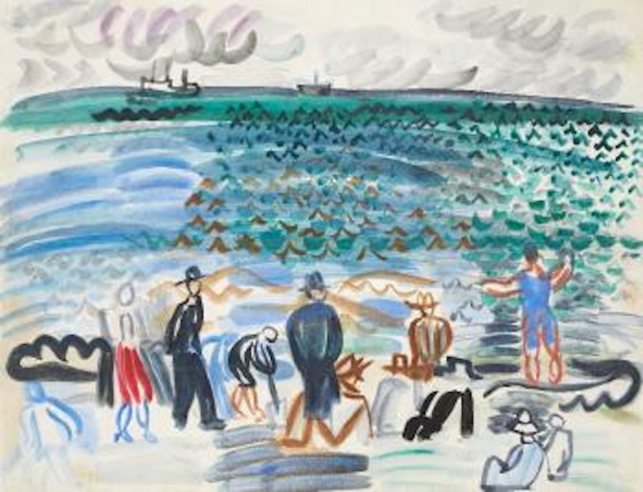 Promenade au bord del la mer by Raoul Dufy