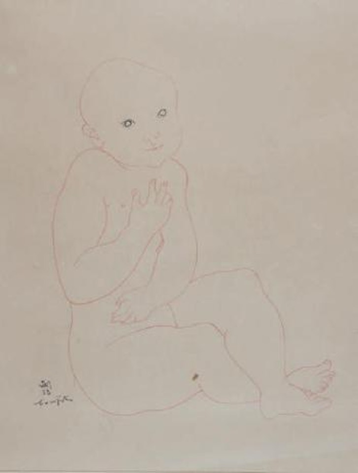 Enfant nu assis by Leonard Tsuguharu Foujita
