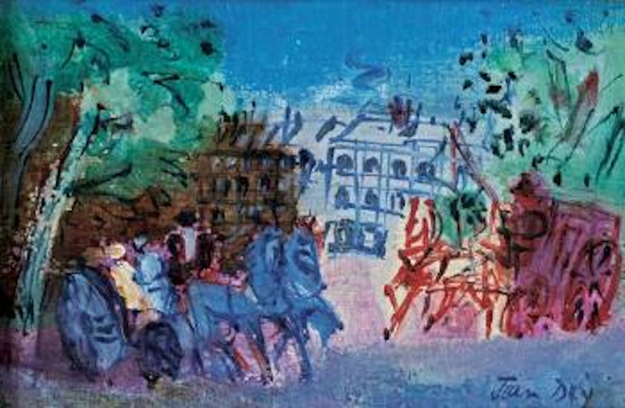 Caleches pres du bois de Boulogne by Jean Dufy