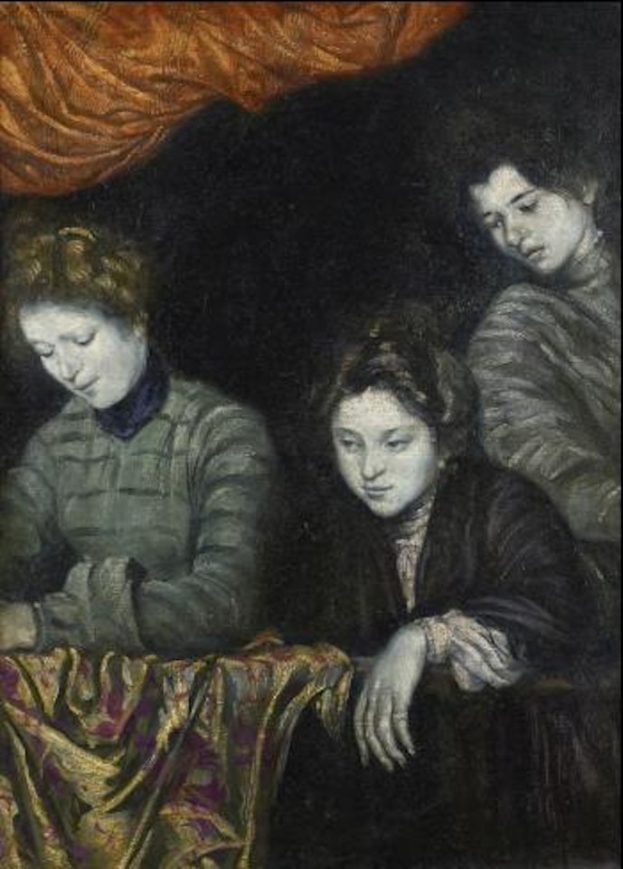 Trois femmes au balcon by Emile Bernard