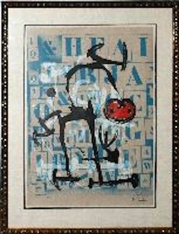 Le lettré - rouge by Joan Miró