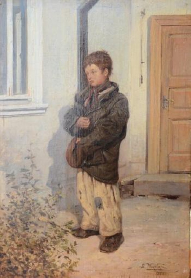 Portrait de jeune garçon en pied by Vladimir Makovsky
