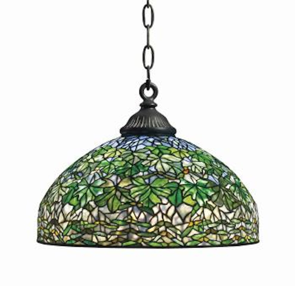 A Maple Leaf Chandelier by Tiffany Studios