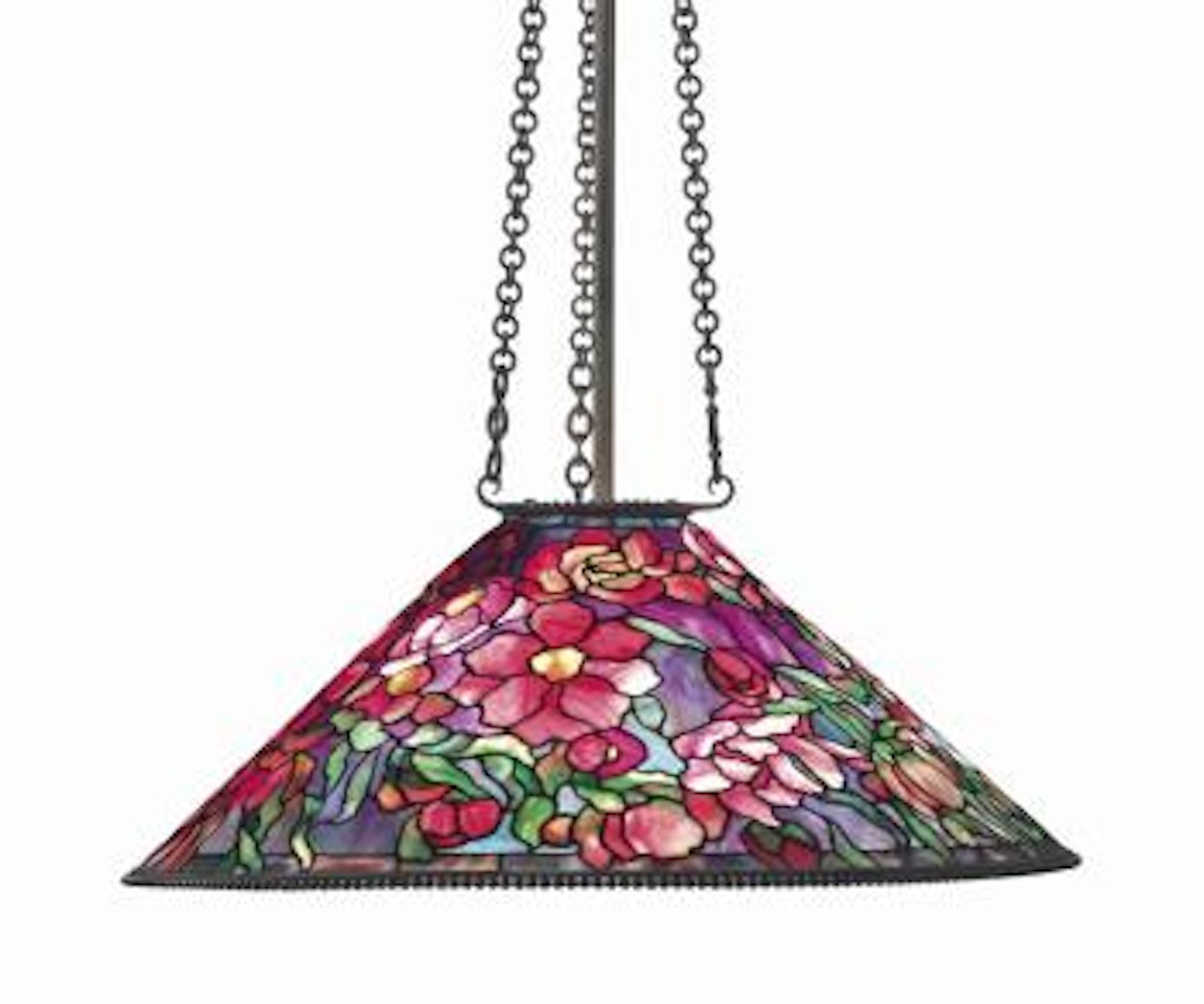 A Floral Bouquet Chandelier by Tiffany Studios