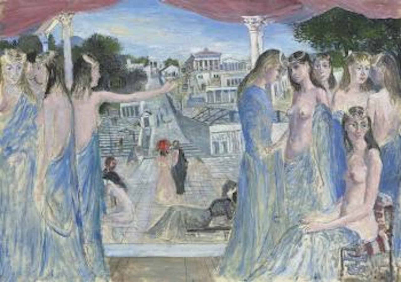 Première étude pour 'Le Choeur' de 1983 by Paul Delvaux