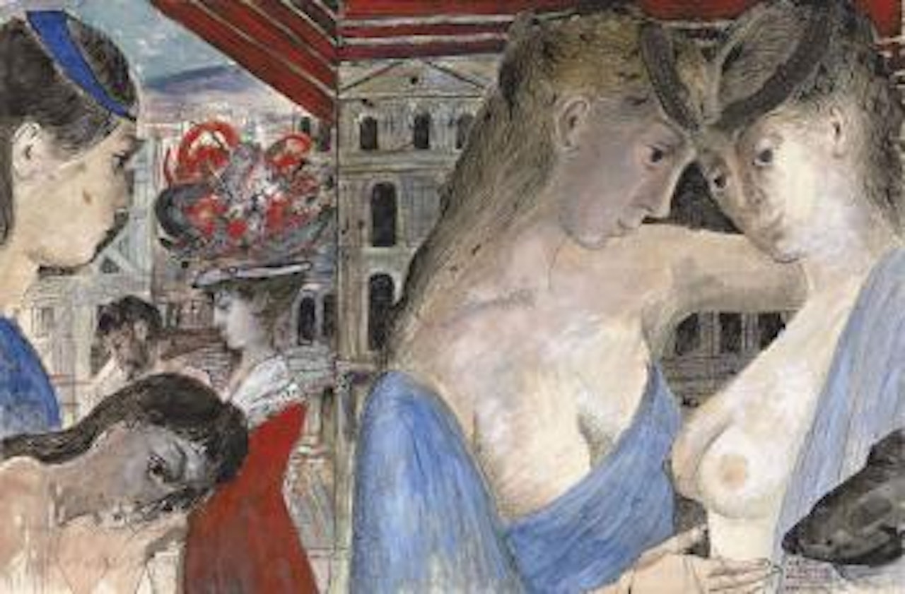 Les choeurs devant la ville (fragment) by Paul Delvaux