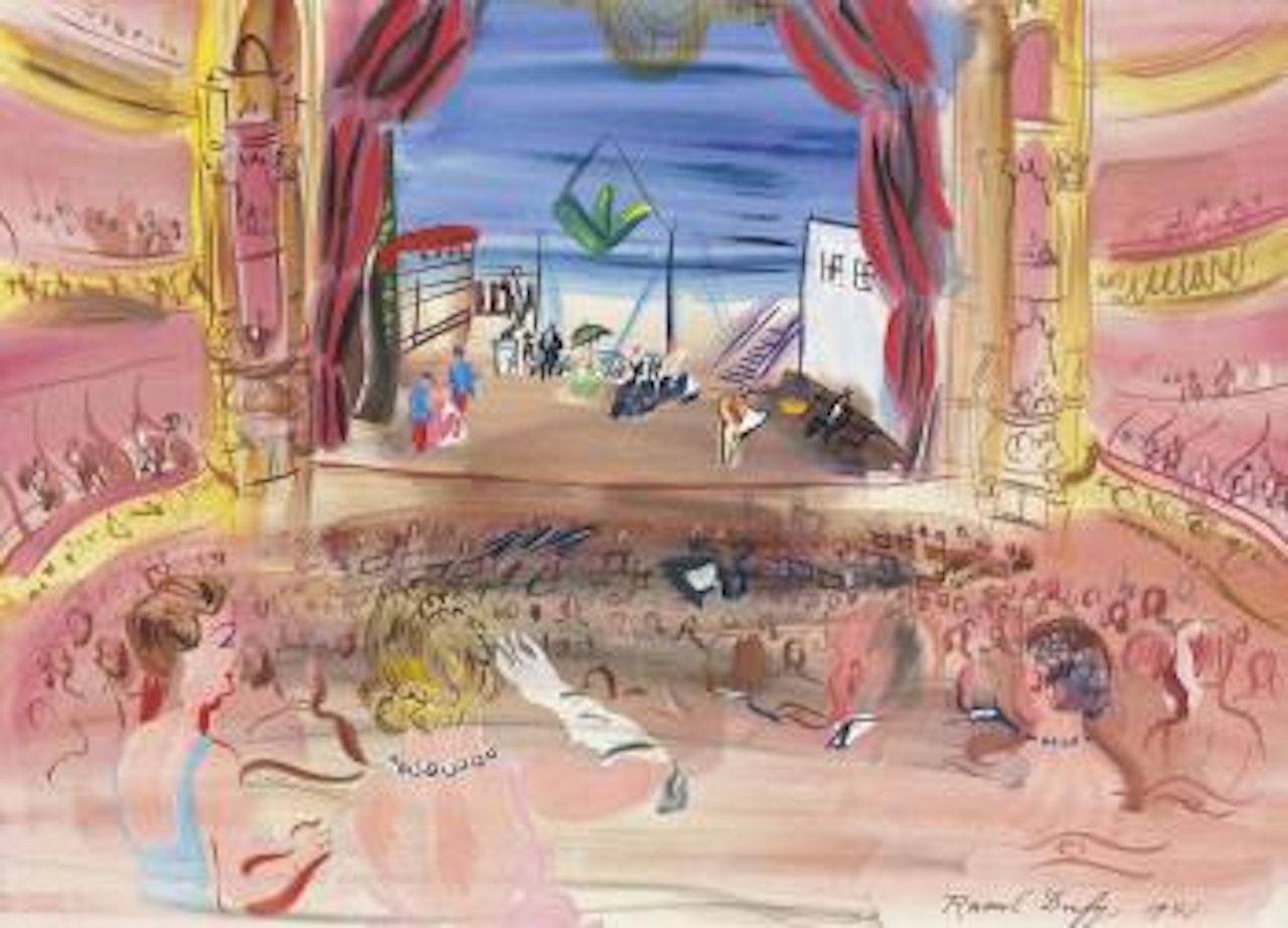 L'Opéra au rideaux rouges by Raoul Dufy