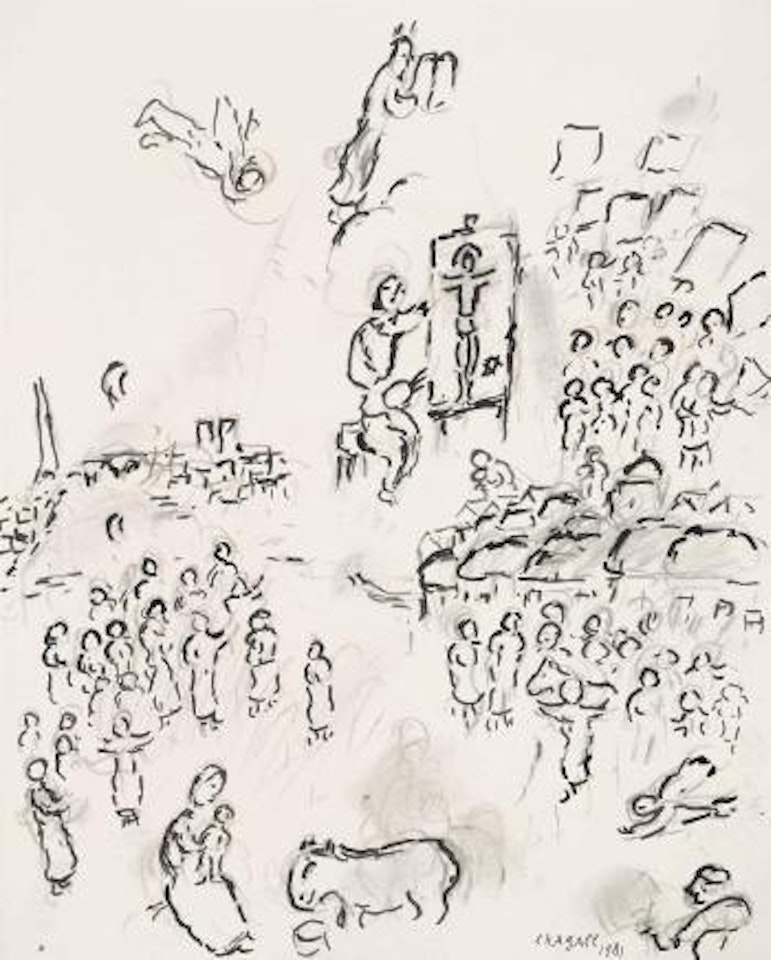 L'artiste Au village by Marc Chagall