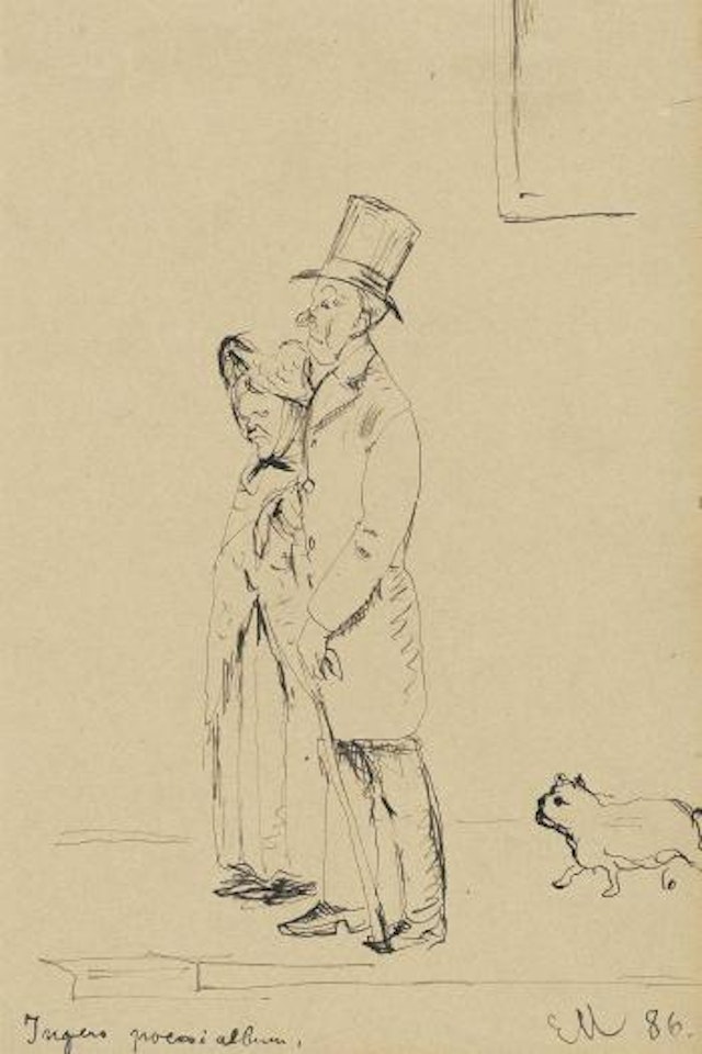 Couple with dog by Edvard Munch