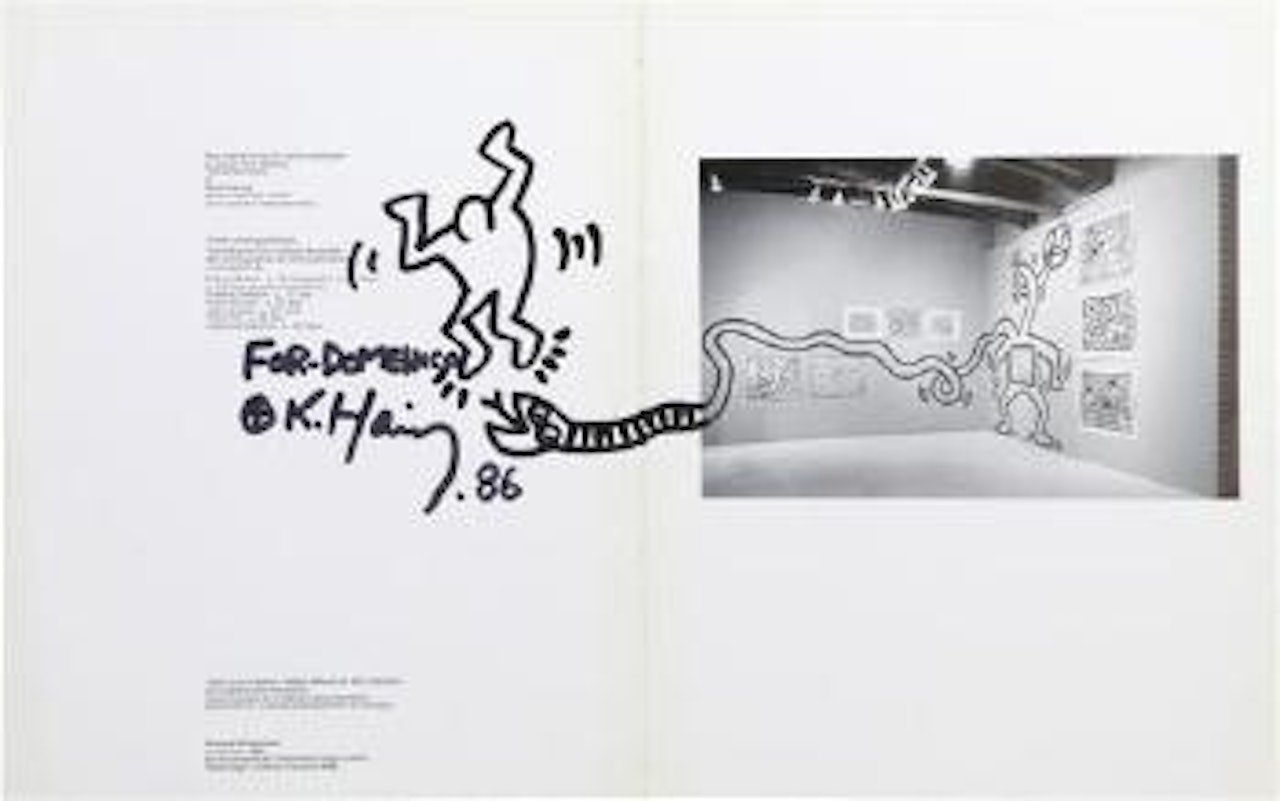 Drawing on exhibition catalogue by Keith Haring