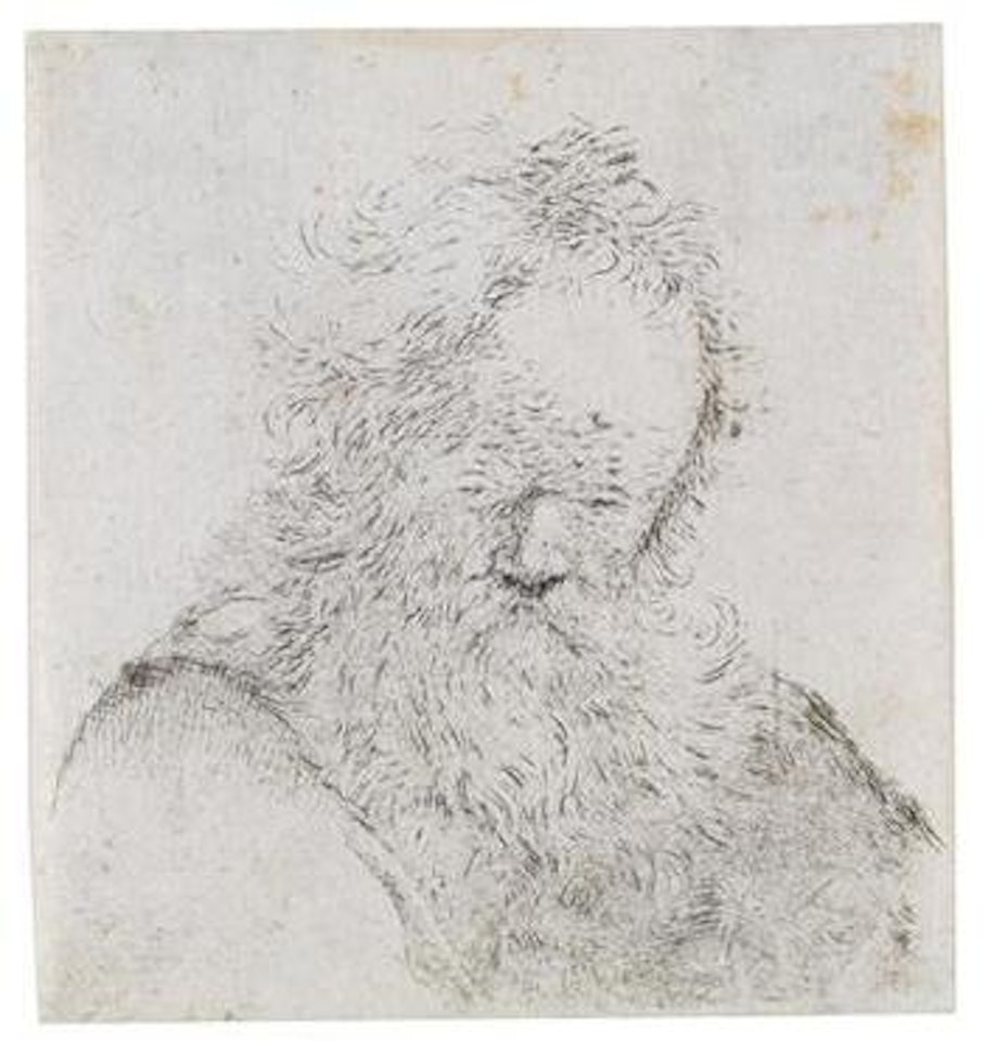 Two etchings: Half figure portrait of Rembrandt’s mother. An old man with long beard~gazing sideways by Attributed to Rembrandt Harmensz van Rijn