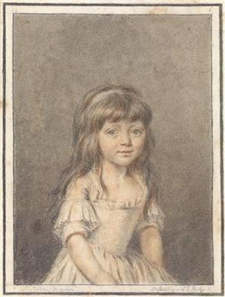 A portrait of Sabine Houdon, daughter of the scultor Jean Antoine Houdon (1741-1828) by Louis-Leopold Boilly
