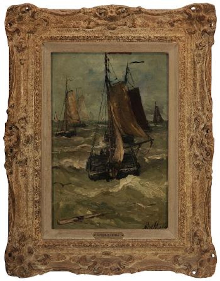 Dutch Fishing Boats on the Scheldt by Hendrik-Willem Mesdag