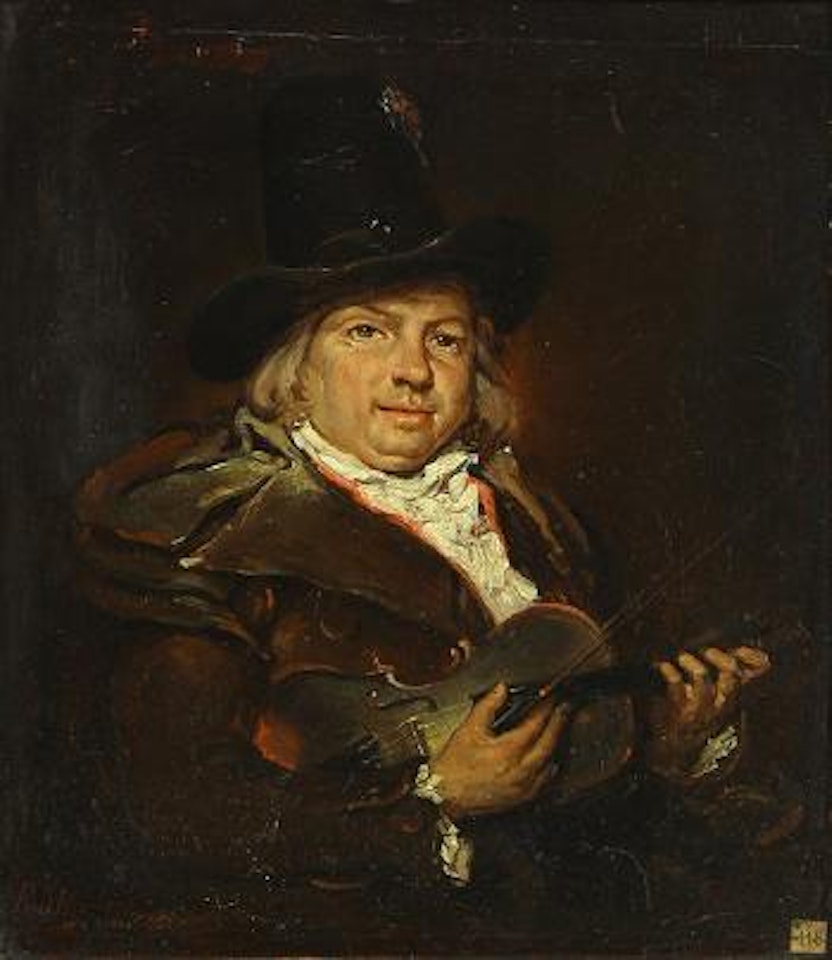 Portrait of a man with a Violin by Louis-Leopold Boilly