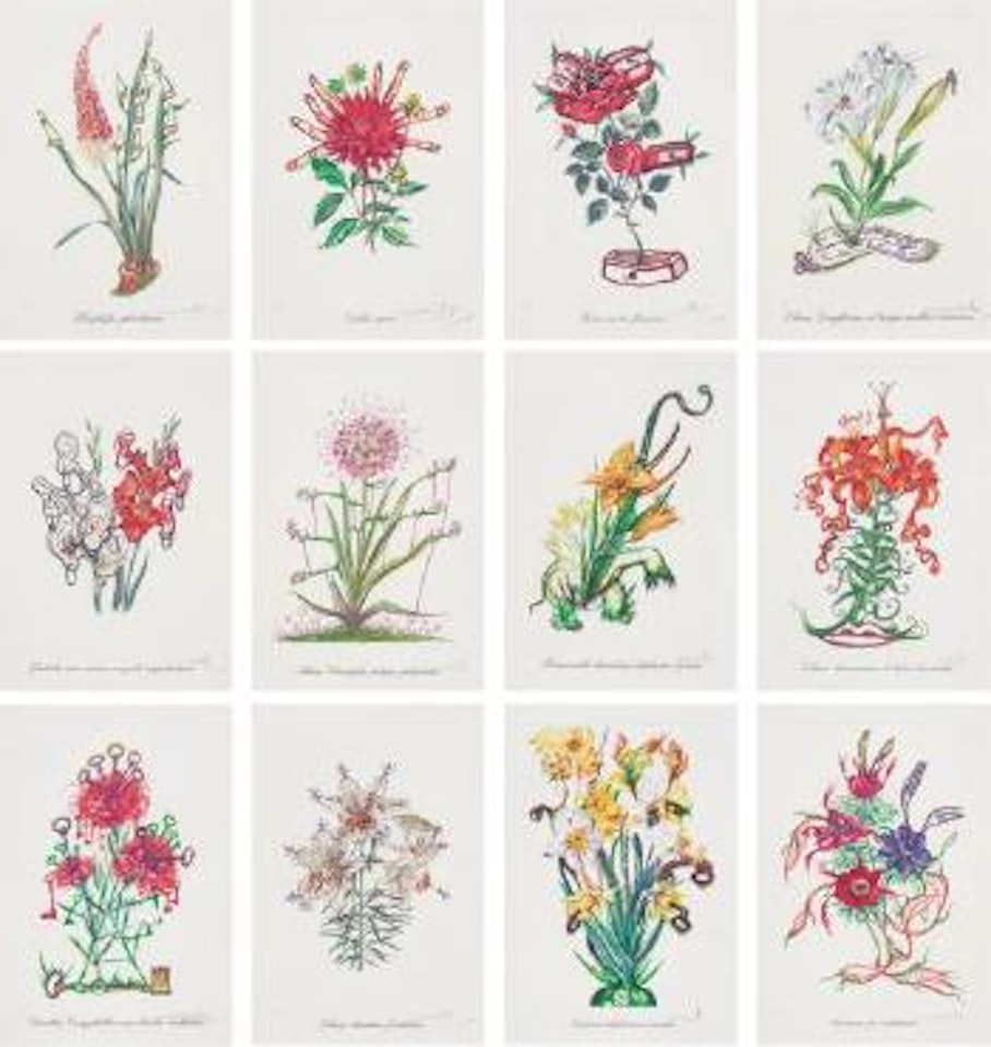 Surrealistic Flowers by Salvador Dali