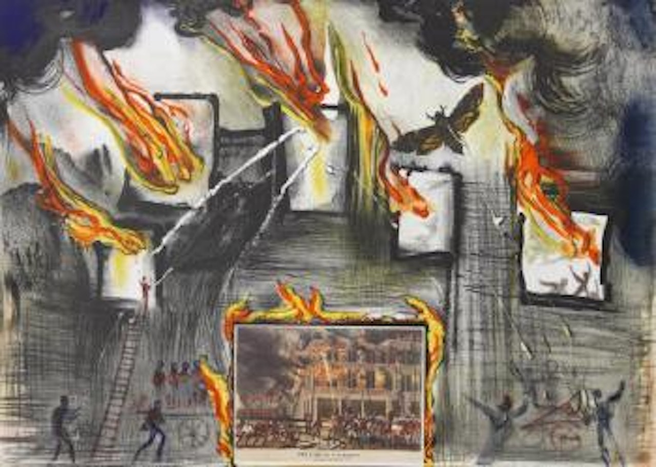 Fire! Fire! Fire! from the Currier and Ives Suite by Salvador Dali