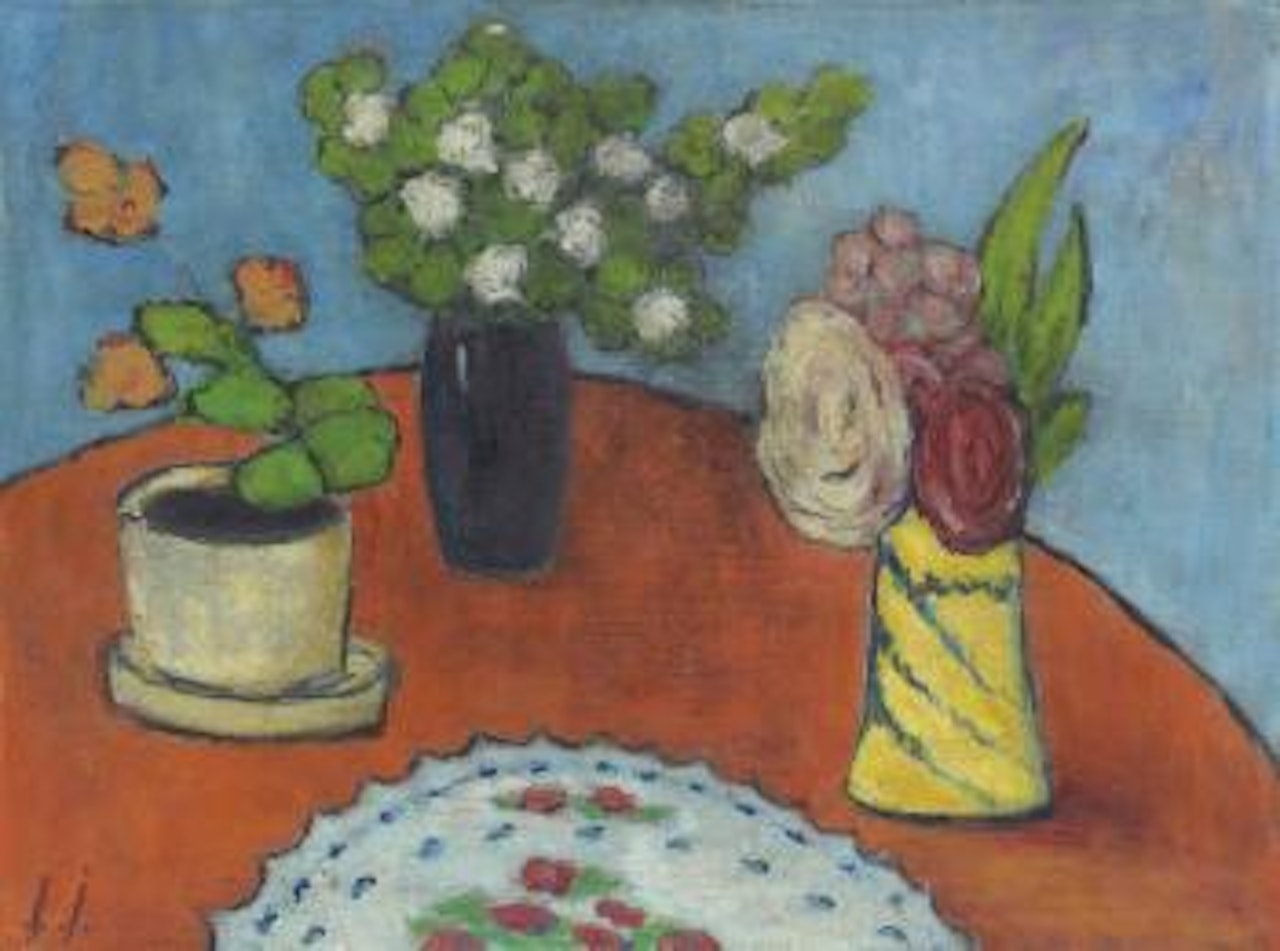 Stilleben mit Blumenstock by Alexej von Jawlensky