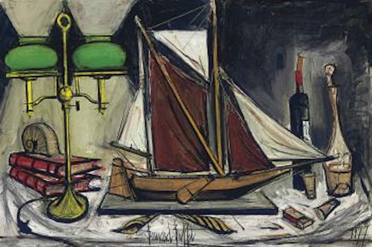 La péniche d'Amsterdam by Bernard Buffet