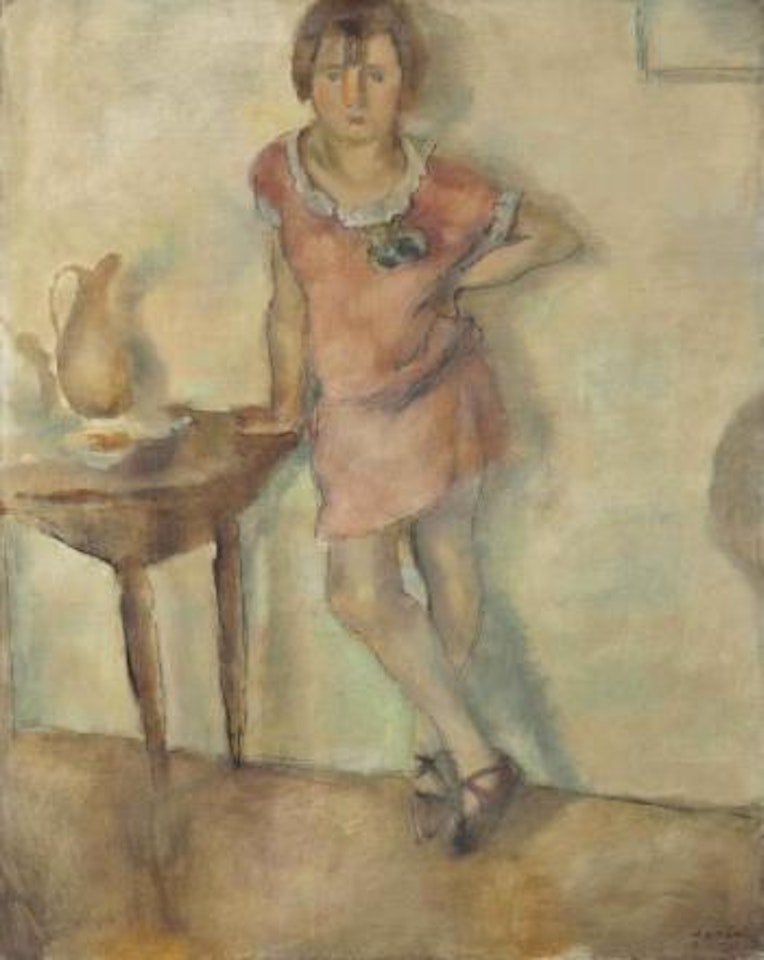 Fillette en rose by Jules Pascin