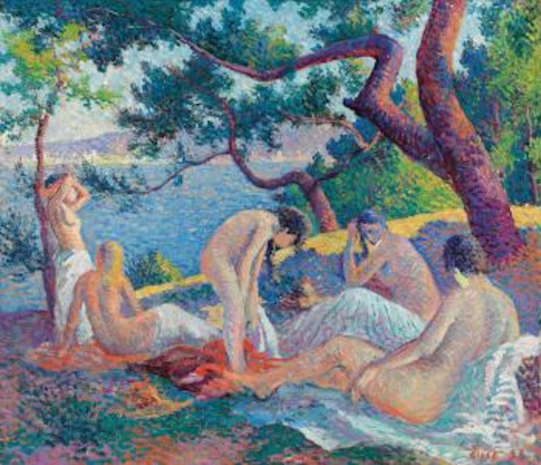 Baigneuses à Saint-tropez by Maximilien Luce